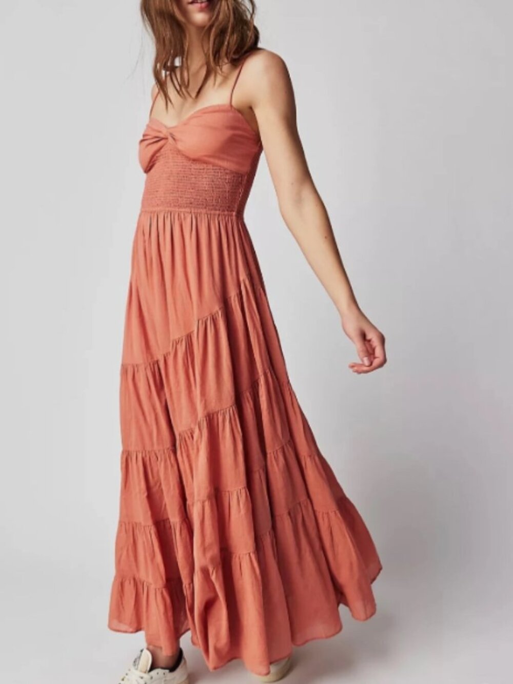 Free People Women's Sundrenched Solid Maxi Canyon Clay, XS